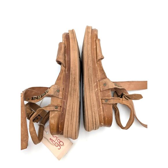 A.S.98 Larkie Strappy Platform Wedge Sandal Women's Brown Size US10 EU41 - Picture 13 of 14